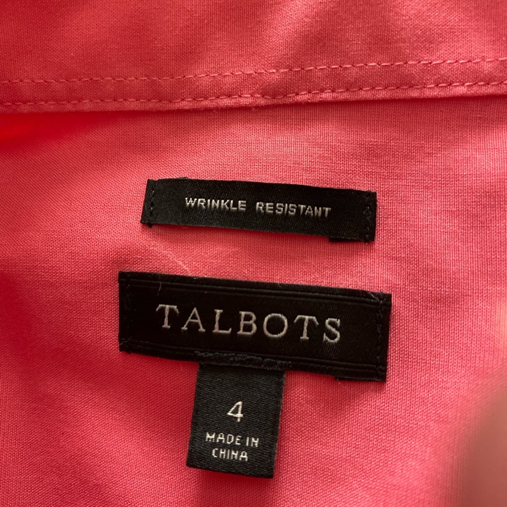 Talbots - Woman’s pink sleeveless button down, Size: 4 - Picture 4 of 6